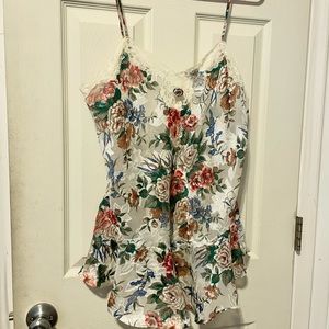 Victorias Secret chemise L vintage floral womens euc